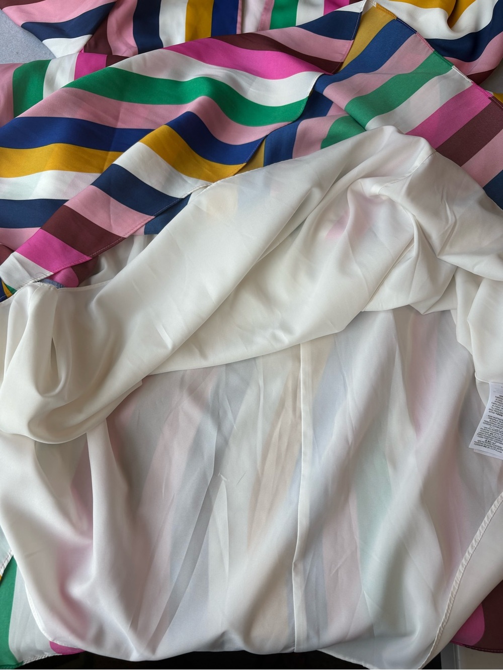 Boden Mila Multicolor Rainbow Stripe Midi Dress sz US 6R - Picture 12 of 12